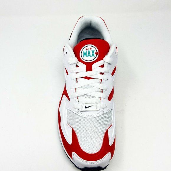 Nike Air Max 2 Light White Black Habanero Red Mens Running Shoes AO1741 101 - Picture 4 of 5